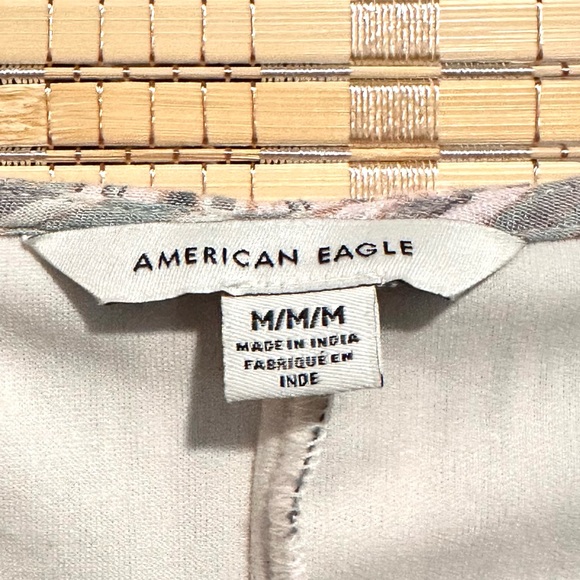 American Eagle Outfitters Striped Wrap Midi Dress in Neutral Stripes - Picture 2 of 7